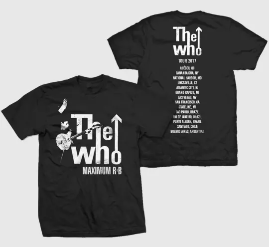 The Who Maximum R n B 2017 Tour T-Shirt Size S-5XL Reprint