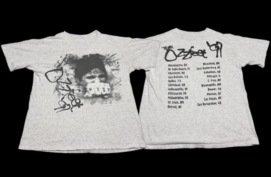 1997 Ozzfest Concert Festival Gray Band Tour Shirt Size S-5XL Reprint