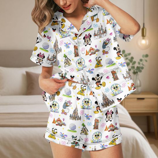 Discover Disneyland Mickey and Friends Pajama, Disneyworld Trip Sleepwear, 2026 Disney Trip Pjs, Disneyland Matching Group Pjs Gift
