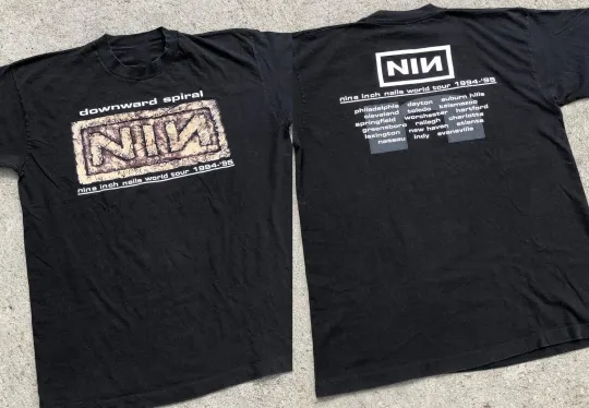 Discover NIN Nine Inch Nails Downward Spiral 94 - 95 Tour T-Shirt Size S-5XL