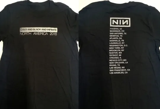 Discover Nine Inch Nails Cold And Black And Infinite Tour 2018 Shirt Size S-5XL Reprint