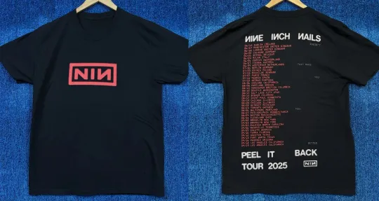 Discover NEW Nine Inch Nails Tour 2025 Shirt NIN Red Spiral Peel It Back Comfort Colors