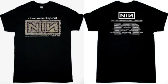 Discover Downward Spiral Nine Inch Nails Self Destruct Tour 1994-95 T-Shirt Size S-5XL