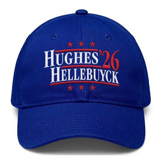 Discover Hughes & Hellebuyck 26 Team USA Embroidered Baseball Cap