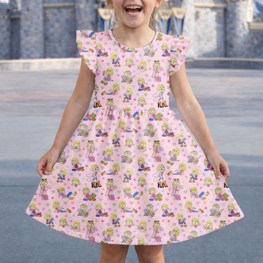 Lizzie McGuire Flutter Sleeve Dress, 2000s Disney Nostalgia Dress, Disney Vacation Trip Dress, Cute Dress, Wear, Outfit Gifts For Her