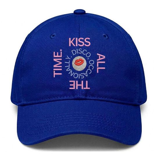 Discover Embroidered Concert Cap - Retro Washed Baseball Hat with Trendy Pop Design