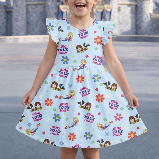 Lizzie McGuire Flutter Sleeve Dress, Disneyland Lizzie Mcguire Dress, Lizzie Mcguire Birthday Dress, Girl Trip Dress, Disneyworld Wear