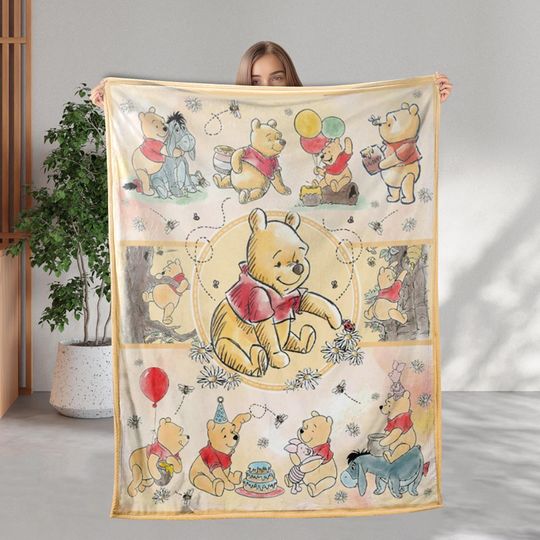Discover Pooh And Eeyore Blanket, Winnie The Pooh Blanket, Tiger Cartoon Blanket, Tigger Fleece Blanket, Disney Tigger Birthday Blanket