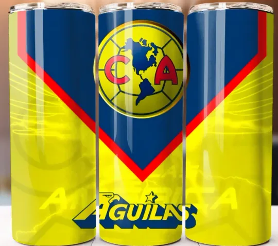 Discover Las Aguilas Club America Soccer 20 oz Tumbler with Lid and Straw