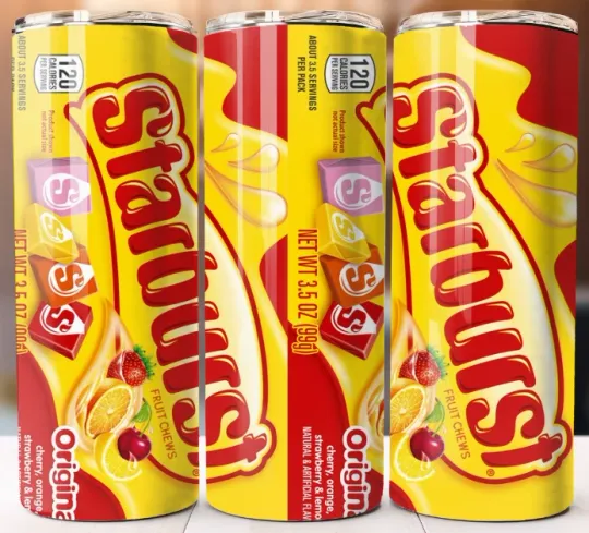 Starburst Candy Style 20oz Tumbler with Lid and Straw for Travel