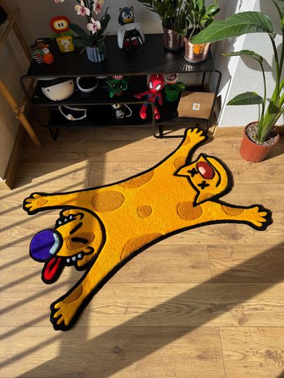 Discover Handmade Tufted Wool Rug: Custom Cat Dog Carpet Decor