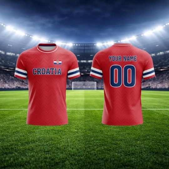 Discover Croatia Custom Name & Number Soccer Jersey Shirt | Personalized Gift