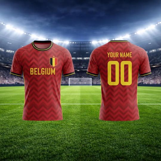 Discover Belgium Custom Name & Number Soccer Jersey Shirt | Personalized Gift
