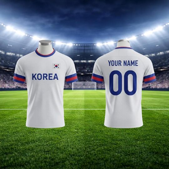 Discover Korea Custom Name & Number Soccer Jersey Shirt Fan Football Tee