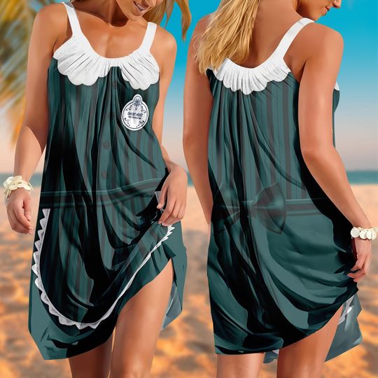 Halloween Haunted Mansion Summer Sling Dress, Ghost Host Women Dress, Disneybound Costume Dress, Disney Running Dress, RunDisney Outfit