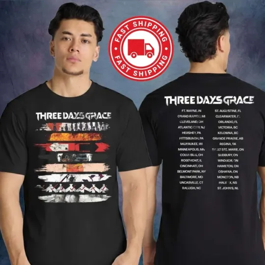 Discover Three Days Grace 2026 Alienation Tour T-Shirt Double Sided Unisex Tee
