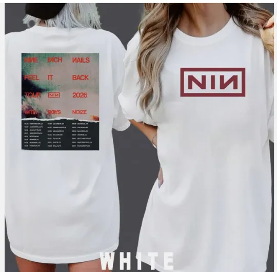 Discover Nine Inch Nails Band NIN Peel It Back Tour 2026 Concert T-Shirt