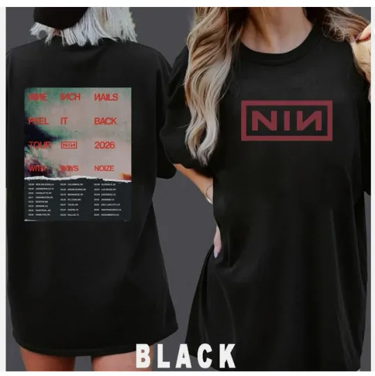 Discover Nine Inch Nails Band NIN Peel It Back Tour 2026 Concert T-Shirt