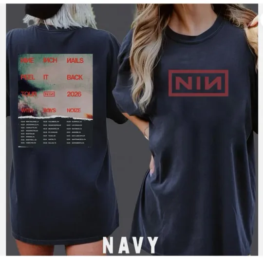 Discover Nine Inch Nails Band NIN Peel It Back Tour 2026 Concert T-Shirt