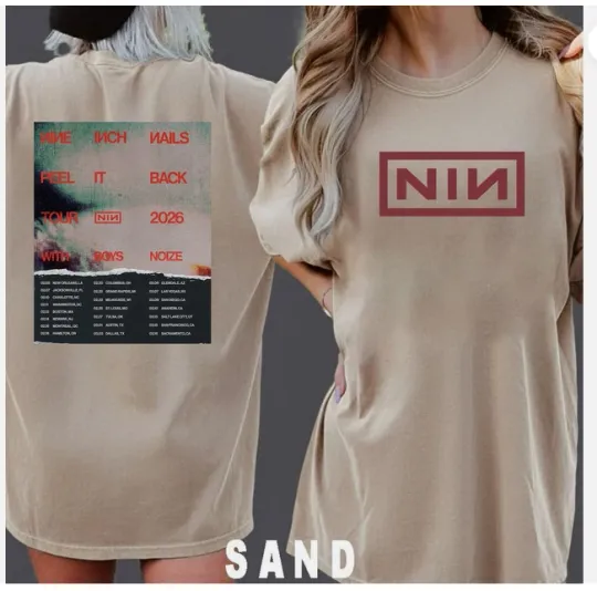 Discover Nine Inch Nails Band NIN Peel It Back Tour 2026 Concert T-Shirt