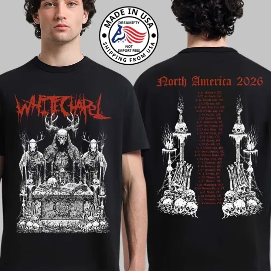 Whitechapel North America Tour 2026 Concert T-Shirt