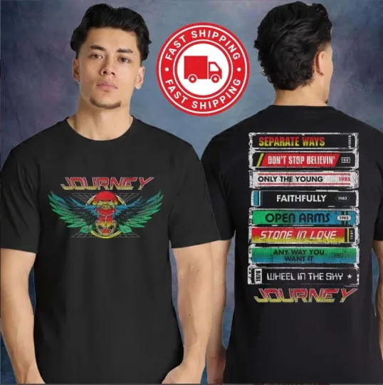 Discover Journey 2026 Final Frontier Tour T Shirt An Evening With Journey Double Sided