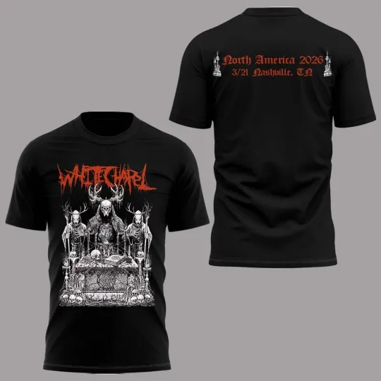 Discover Whitechapel North America Tour 2026 Nashville, TN T-Shirt