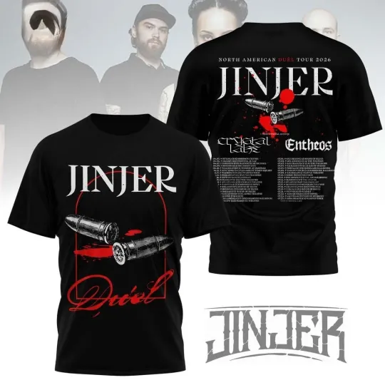 Discover Jinjer Duél North American Tour 2026 Concert Dates Unisex T-Shirt