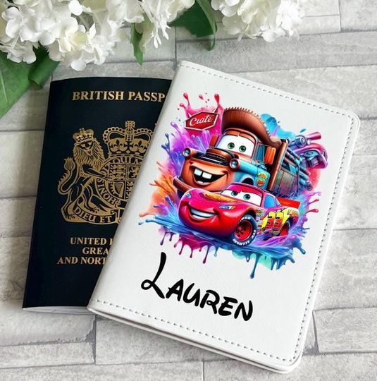 Discover Personalised Disney Cars Passport Cover, Disney Holiday Accessories