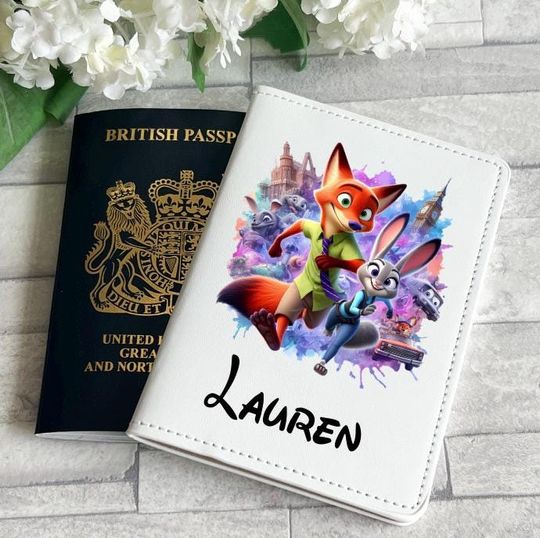 Discover Personalised Disney Zootopia Passport Cover, Disney Holiday Accessories