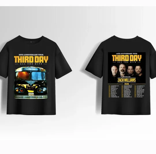 Discover Third Day 30th Anniversary 2026 Tour T-Shirt