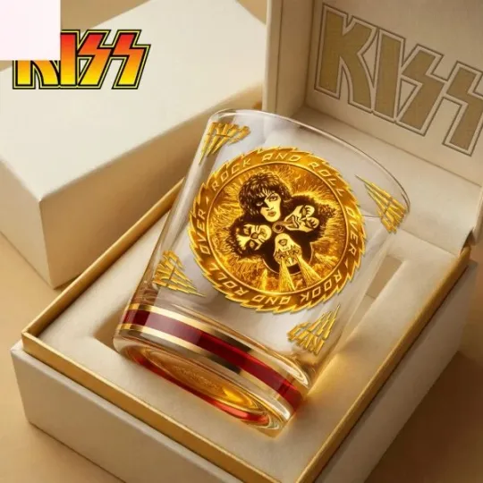 Discover KISS Rock And Roll Whiskey Glass