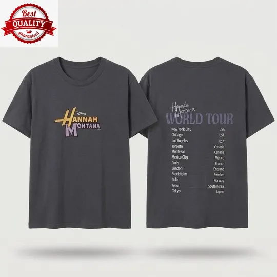 Vintage Disney Hannah Montana World Tour 2026 Shirt All Size