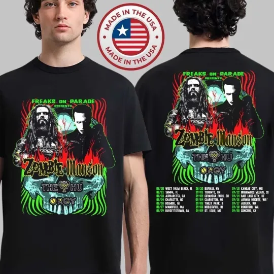 Discover Rob Zombie 2026 North America Tour T-shirt