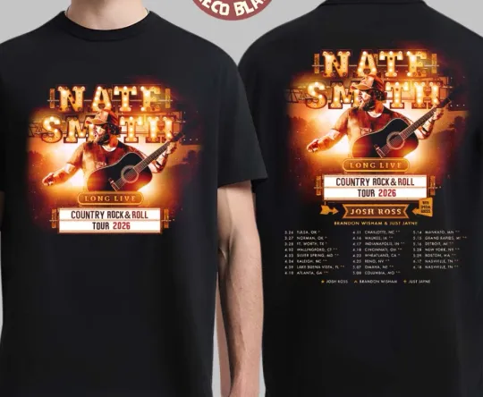 Discover Nate Smith Long Live Country Rock And Roll Tour 2026 North AmeT-Shirt