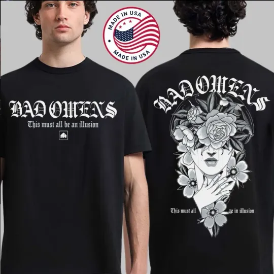 Discover Bad Omens 2026 North America Tour T-Shirt Do You Feel Love Illusion Graphic Tee
