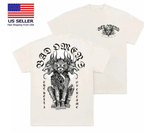 Bad Omen Band DYFL NA Tour Merch 2026 reprint Sand T-Shirt