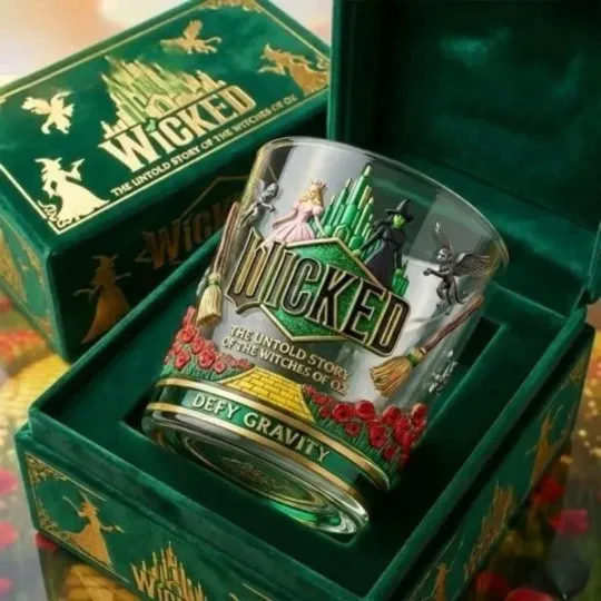 Discover Wicked Defying Gravity Whiskey Glass