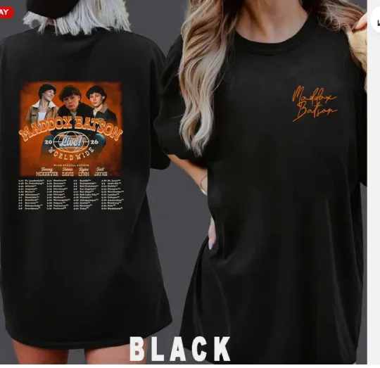 Discover Maddox Batson Live Worldwide Tour 2026 Merch Unisex T-shirt.
