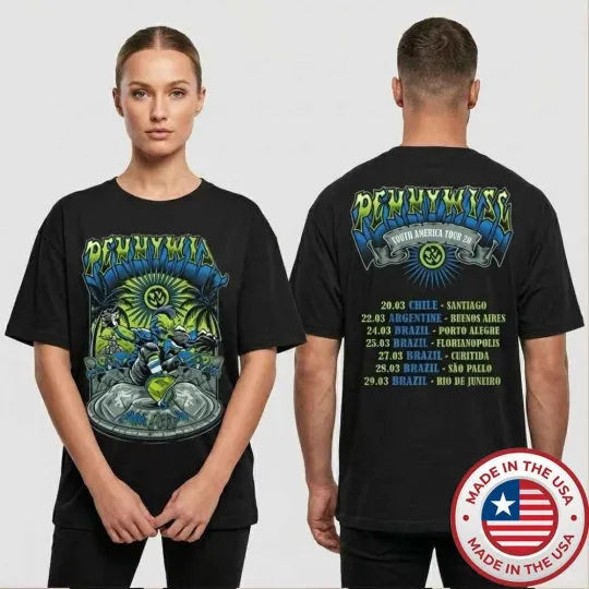 Discover Pennywise South America Tour 2026 Live At Palermo Groove Buenos Aires T-Shirt