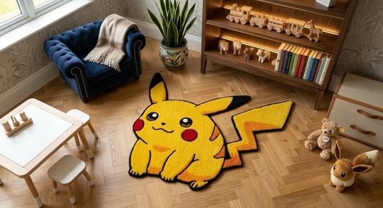 Discover Pika Tufted Rug  Anime Character Carpet, Kids Gaming Room Decor