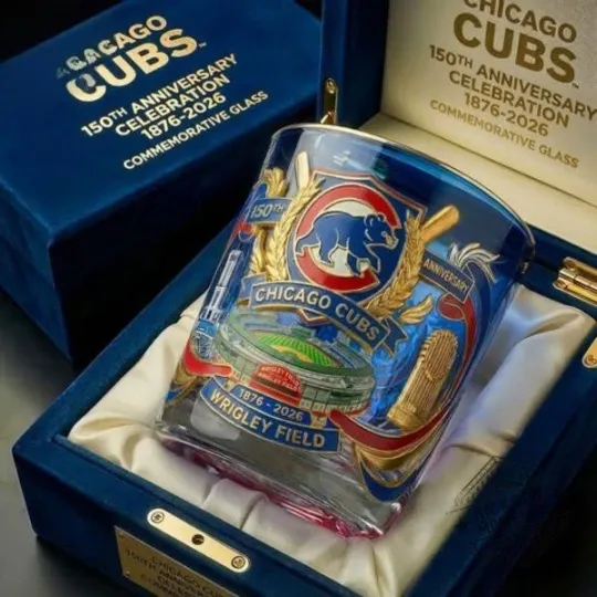 Cubs 150 Years Whiskey Glass