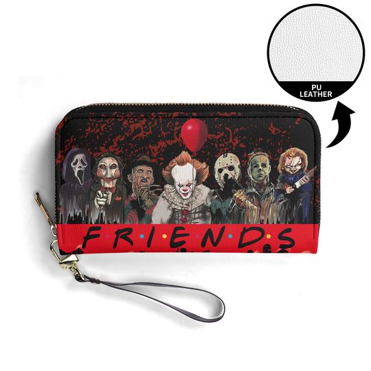 Discover Psycho Friends Vegan Leather Wallet: Horror Movie Bifold Purse
