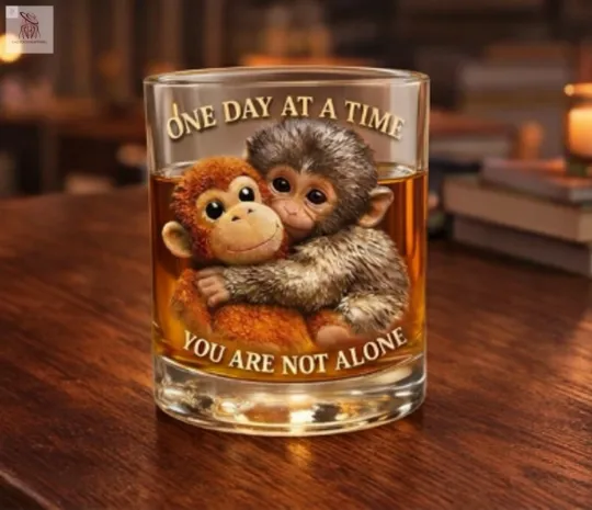 Discover Emotional Support Monkey Whiskey Glass