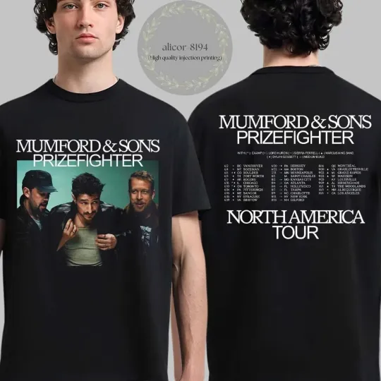 Mumford and Sons Prizefighter North America Tour 2026 T Shirt_hoodie