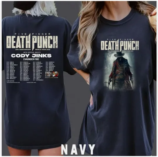 Five Finger Death Punch 20th Anniversary World Tour 2026 T-Shirt