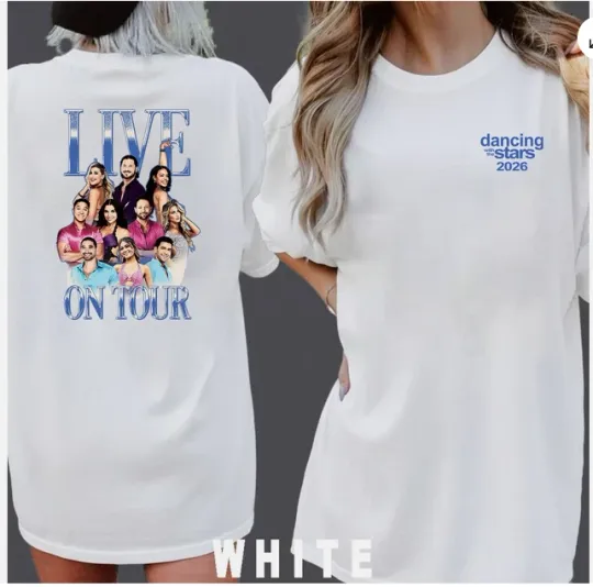 Discover Dancing With The Stars Live On Tour 2026 Double Sided T-Shirt.