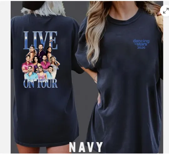 Discover Dancing With The Stars Live On Tour 2026 Double Sided T-Shirt.