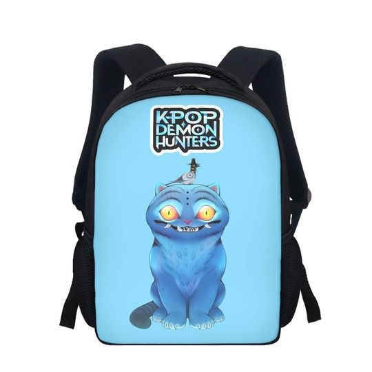 Discover Demon Tiger & Sussy K-Pop Demon Hunters Student Backpack | Cute Blue Cat Inspired | Anime School Bag (M-L-XL)