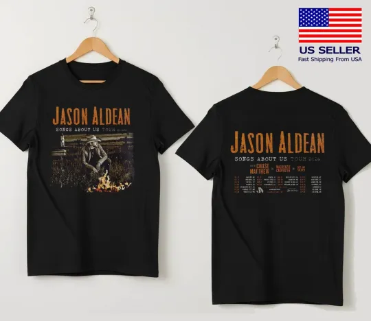 Discover Jason Aldean Songs About Us Tour 2026 North America T-Shirt,